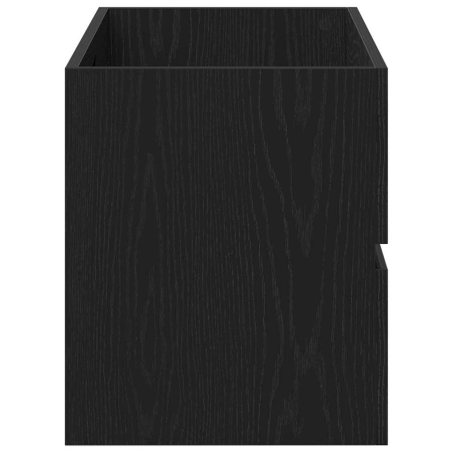 Badkamertenk te kast Zwart Eiken 90 x 38,5 x 45 cm Bewerkt hout