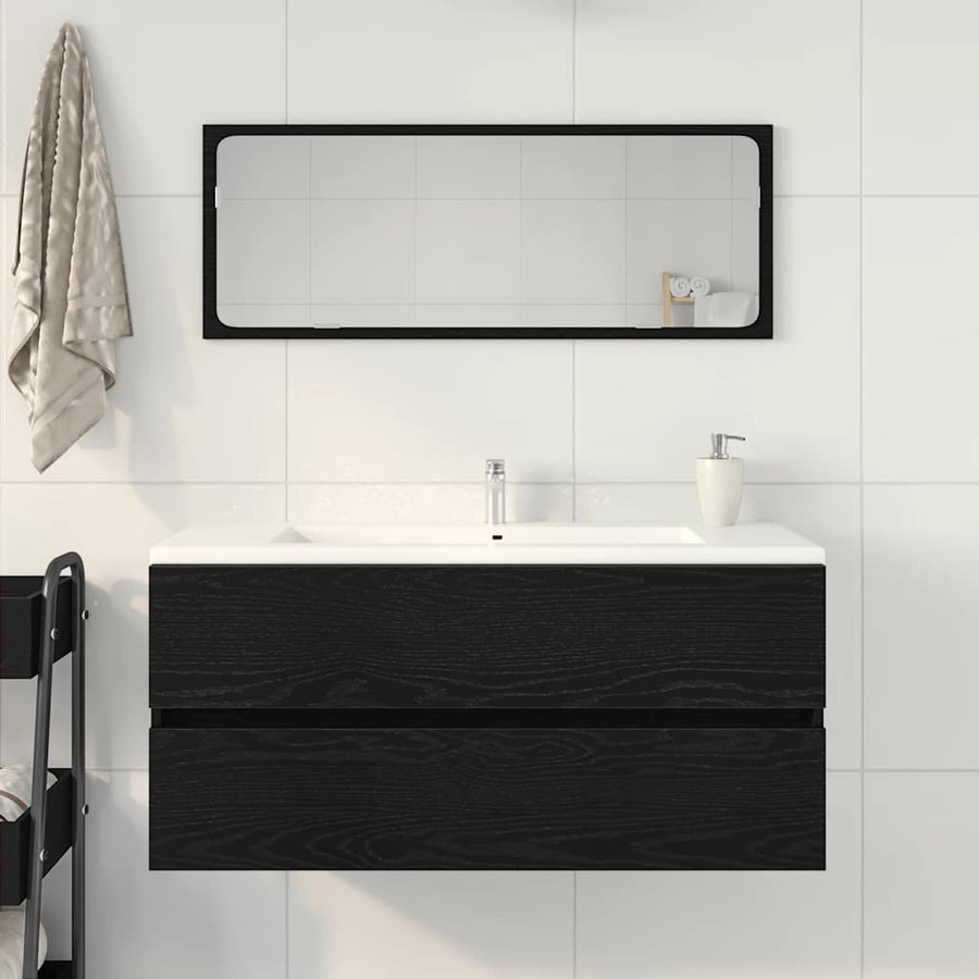 Wastafelkast 100X38,5X45 Cm Spaanplaat Kleurig 100 x 38.5 x 45 cm Zwart eiken