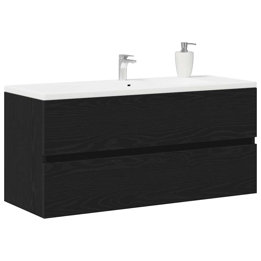 Wastafelkast 100X38,5X45 Cm Spaanplaat Kleurig 100 x 38.5 x 45 cm Zwart eiken