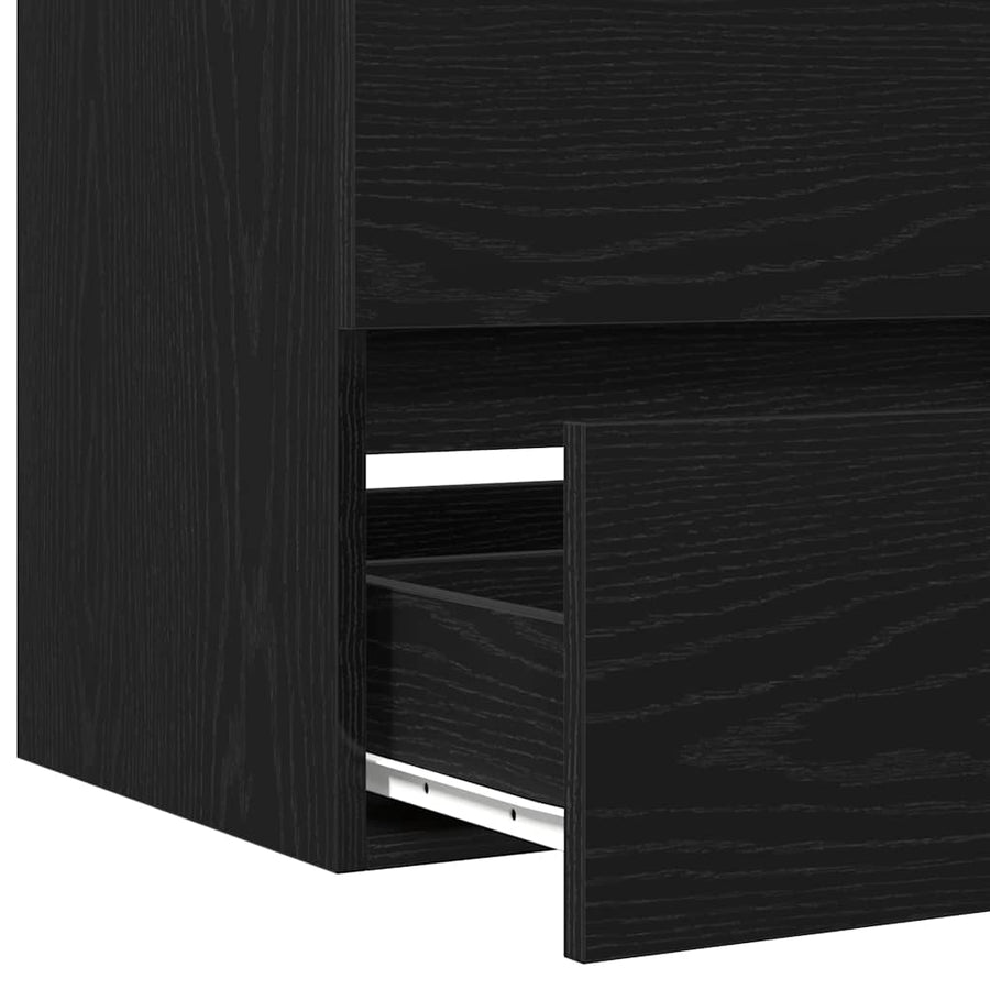 Wastafelkast 100X38,5X45 Cm Spaanplaat Kleurig 100 x 38.5 x 45 cm Zwart eiken
