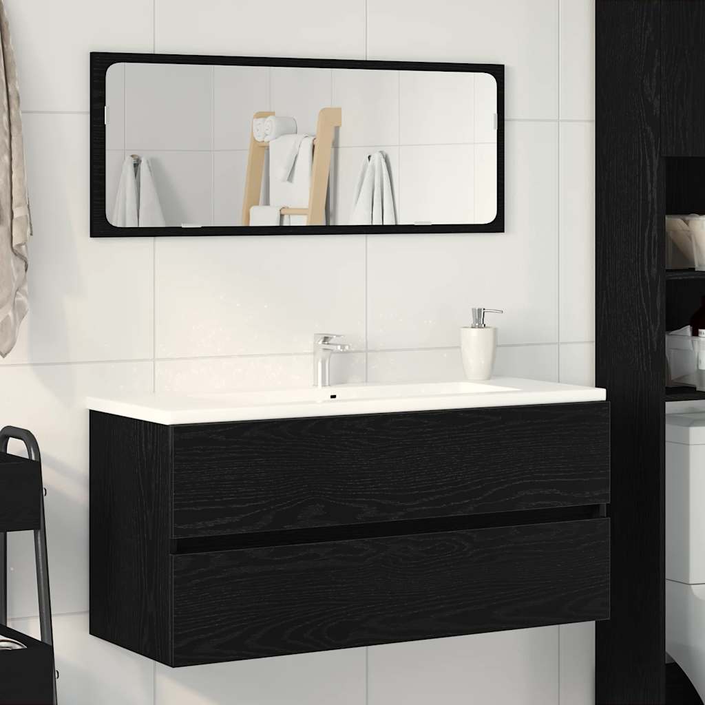 Wastafelkast 100X38,5X45 Cm Spaanplaat Kleurig 100 x 38.5 x 45 cm Zwart eiken