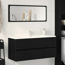 Wastafelkast 100X38,5X45 Cm Spaanplaat Kleurig 100 x 38.5 x 45 cm Zwart eiken