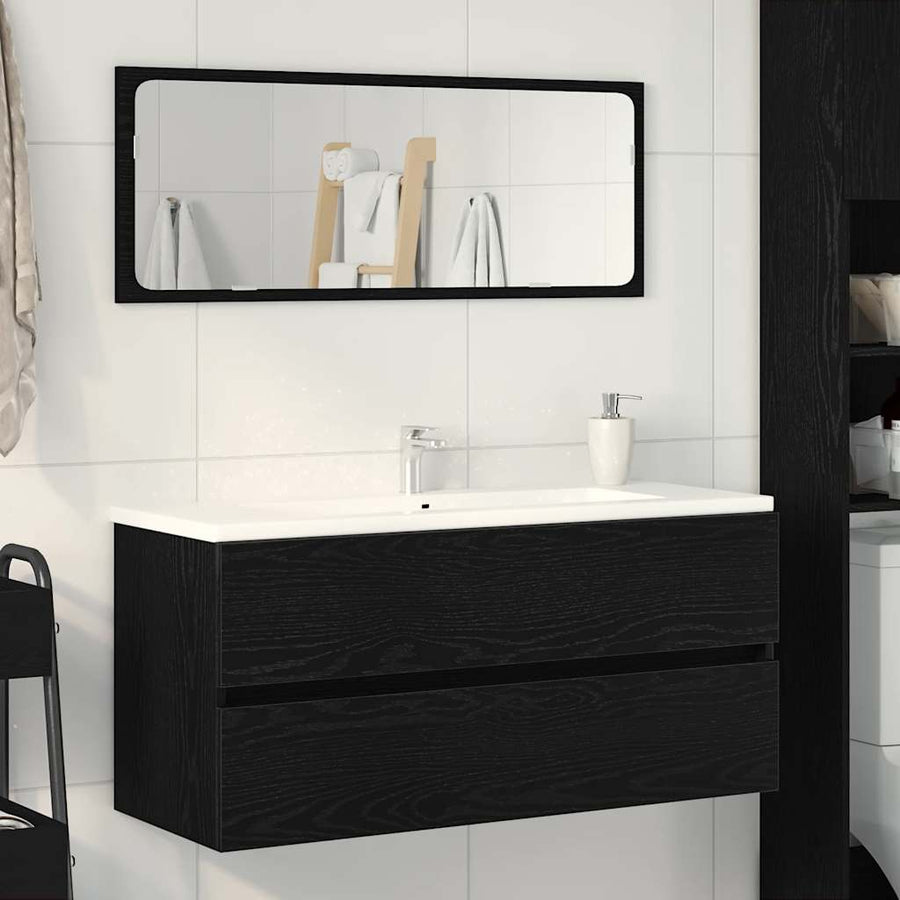 Wastafelkast 100X38,5X45 Cm Spaanplaat Kleurig 100 x 38.5 x 45 cm Zwart eiken