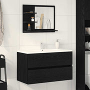 Badkamerspiegel 60x10,5x45 cm spaanplaat zwart eiken