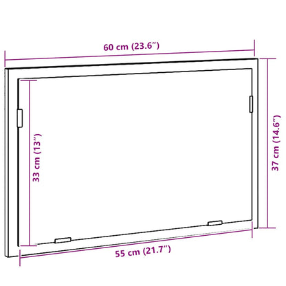 Badkamerspiegel Met Led-Verlichting 60X8,5X37 Cm Zwart eiken