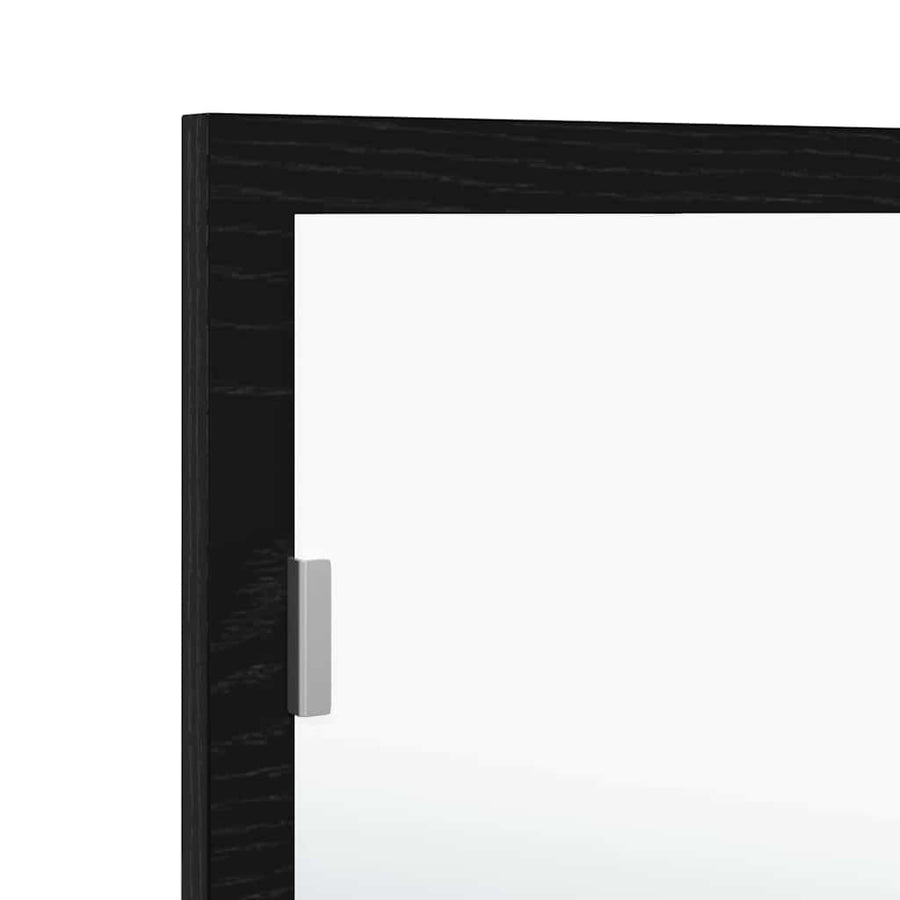 LED Badkamer Spiegel Zwart Eiken 100 x 8,5 x 37 cm Glas