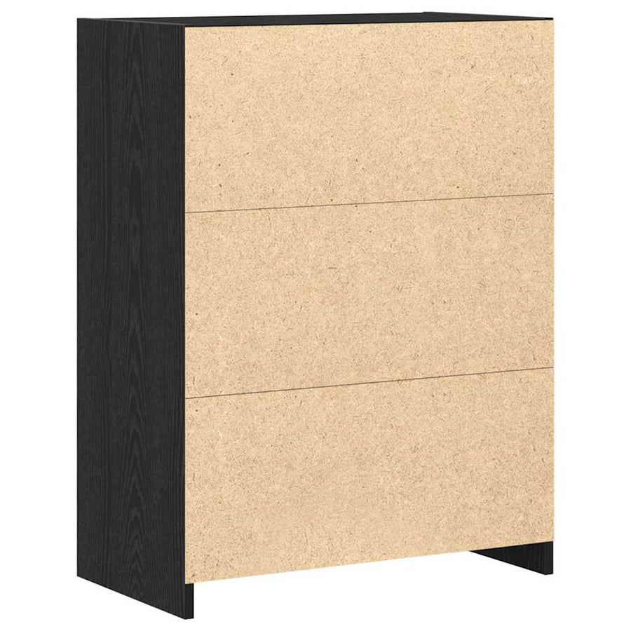 Badkamer Kast met lade Zwart Eiken 60 x 33 x 80 cm Bewerkt hout