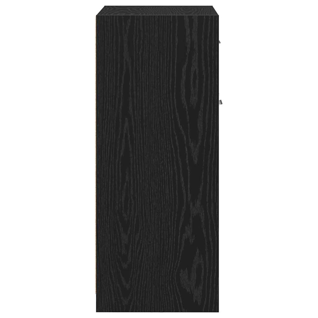 Badkamer Kast met lade Zwart Eiken 60 x 33 x 80 cm Bewerkt hout