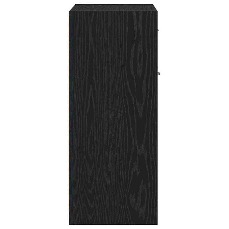Badkamer Kast met lade Zwart Eiken 60 x 33 x 80 cm Bewerkt hout