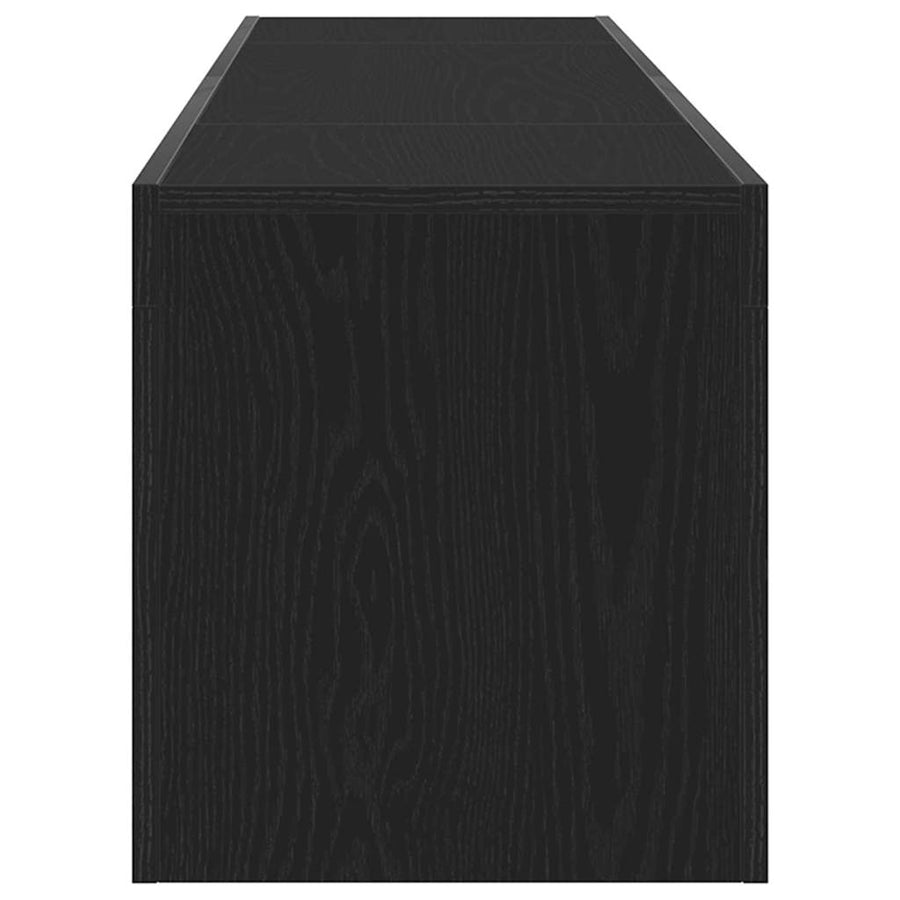 Tv-Kast Met Lade Zwart Eiken 120 X 35 X 40 Cm Bewerkt Hout