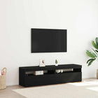 TV Cabinet 2 pcs Black Oak 75 x 35 x 40 cm Engineered Wood