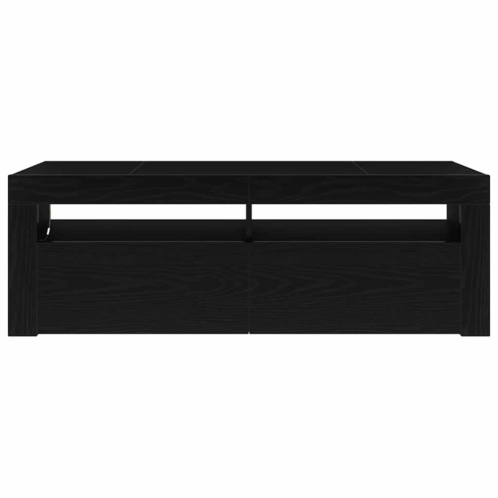TV-kast Zwart Eiken 120 x 35 x 40 cm Bewerkt hout