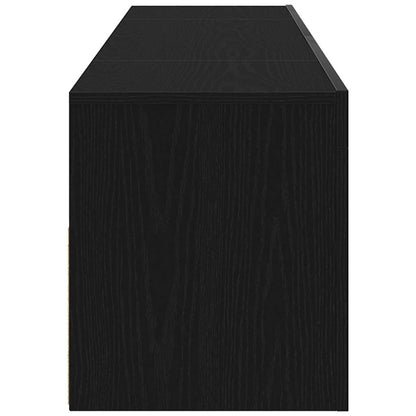 TV-kast Zwart Eiken 120 x 35 x 40 cm Bewerkt hout