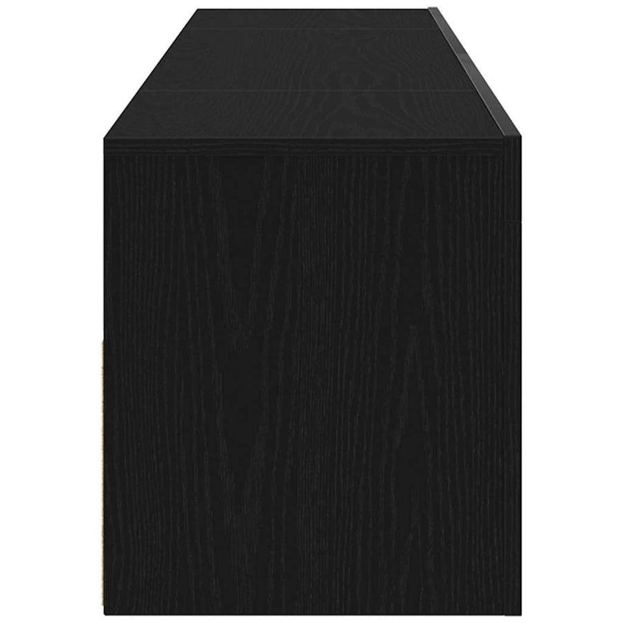 TV-kast Zwart Eiken 120 x 35 x 40 cm Bewerkt hout