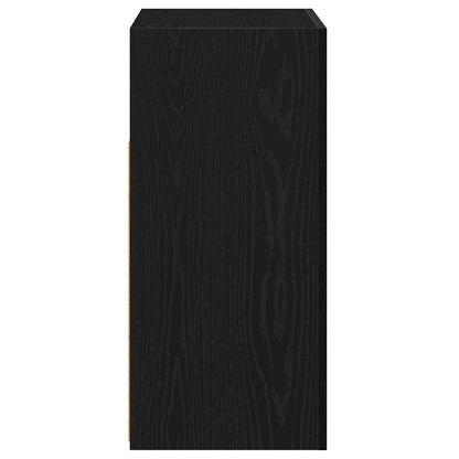 Sideboard Met Led-Lampjes - - - Bewerkt Hout Zwart eiken