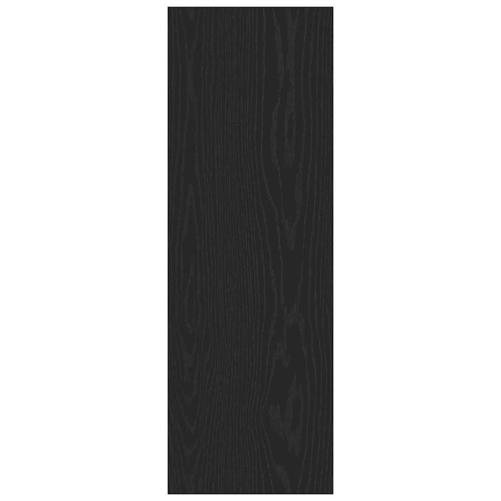 Wand TV Kast Zwart Eiken 30,5 x 30 x 90 cm Bewerkt hout