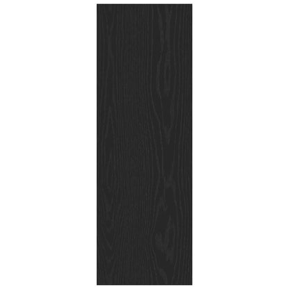 Wand TV Kast Zwart Eiken 30,5 x 30 x 90 cm Bewerkt hout