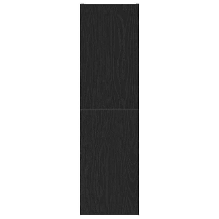 Wand TV Kast Zwart Eiken 30,5 x 30 x 110 cm Bewerkt hout