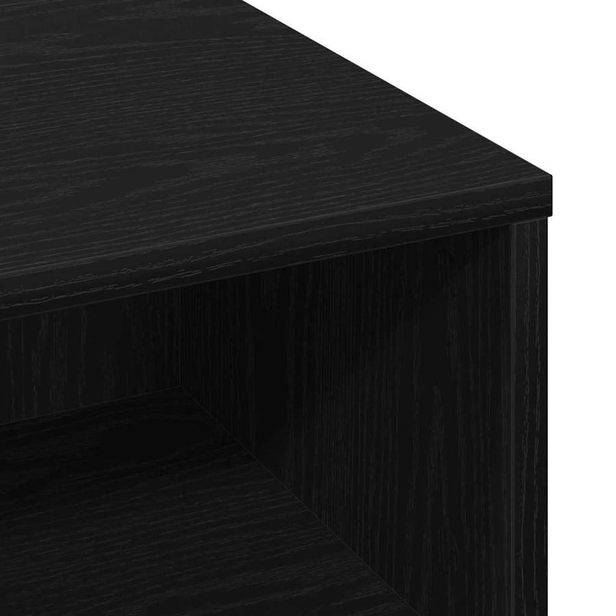 Salontafel Zwart Eiken 60 x 60 x 30 cm Bewerkt hout