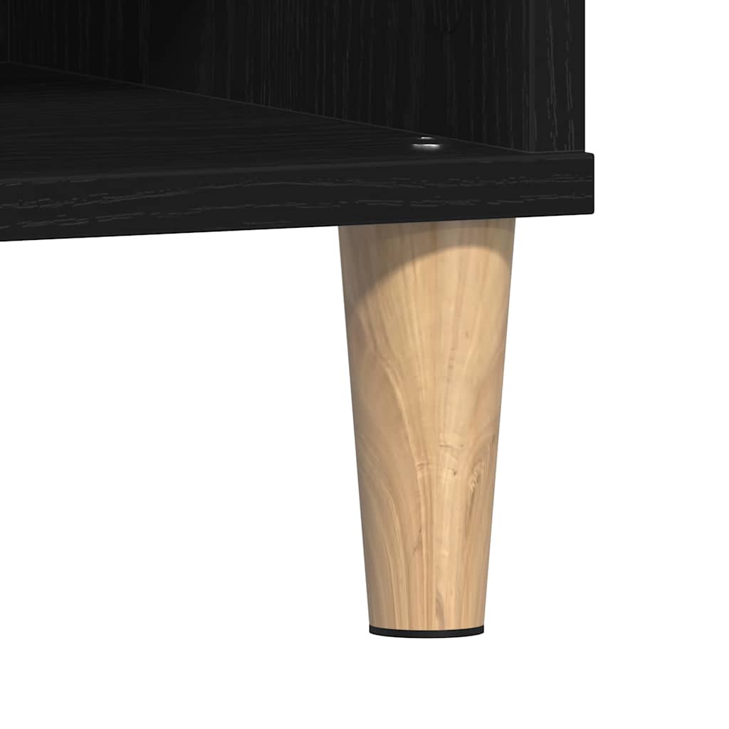 Salontafel Zwart Eiken 60 x 60 x 30 cm Bewerkt hout