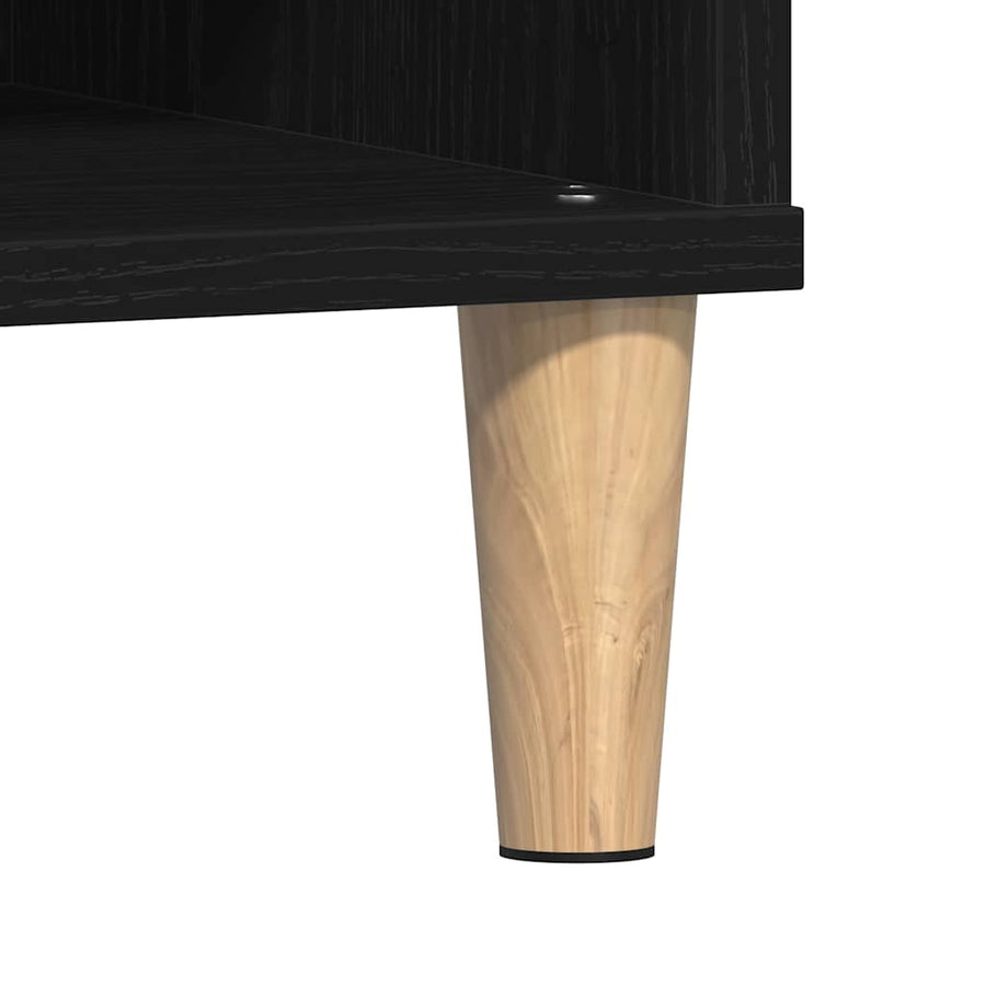 Salontafel Zwart Eiken 60 x 60 x 30 cm Bewerkt hout