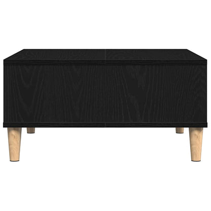 Salontafel Zwart Eiken 60 x 60 x 30 cm Bewerkt hout