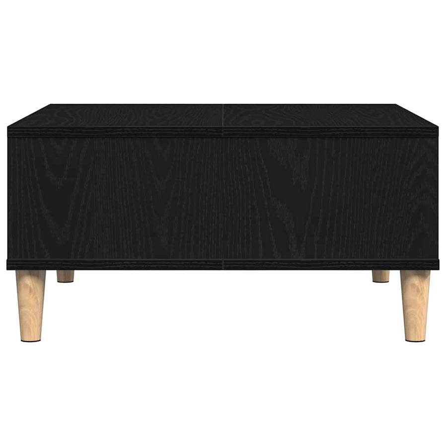 Salontafel Zwart Eiken 60 x 60 x 30 cm Bewerkt hout