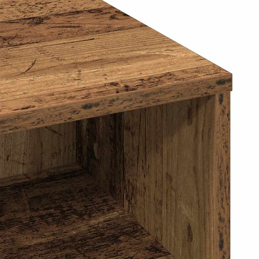 Salontafel 60X60X30 Cm Bewerkt Hout Kleurig Oud hout