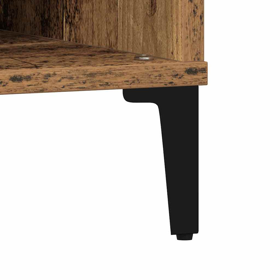 Salontafel 60X60X30 Cm Bewerkt Hout Kleurig Oud hout