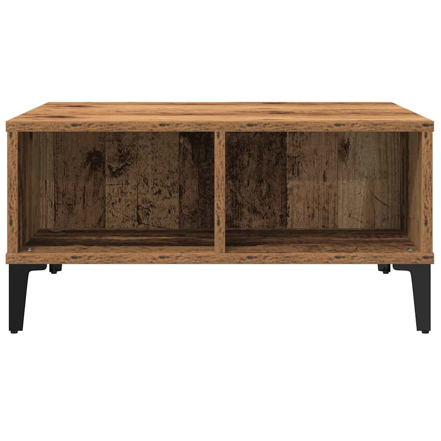 Salontafel 60X60X30 Cm Bewerkt Hout Kleurig Oud hout