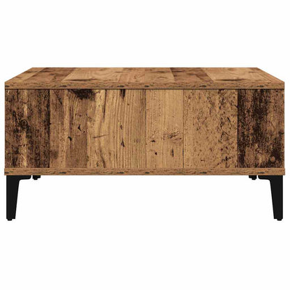 Salontafel 60X60X30 Cm Bewerkt Hout Kleurig Oud hout