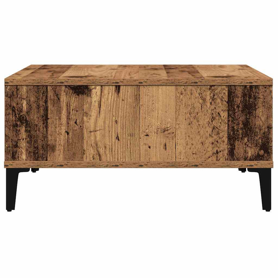 Salontafel 60X60X30 Cm Bewerkt Hout Kleurig Oud hout