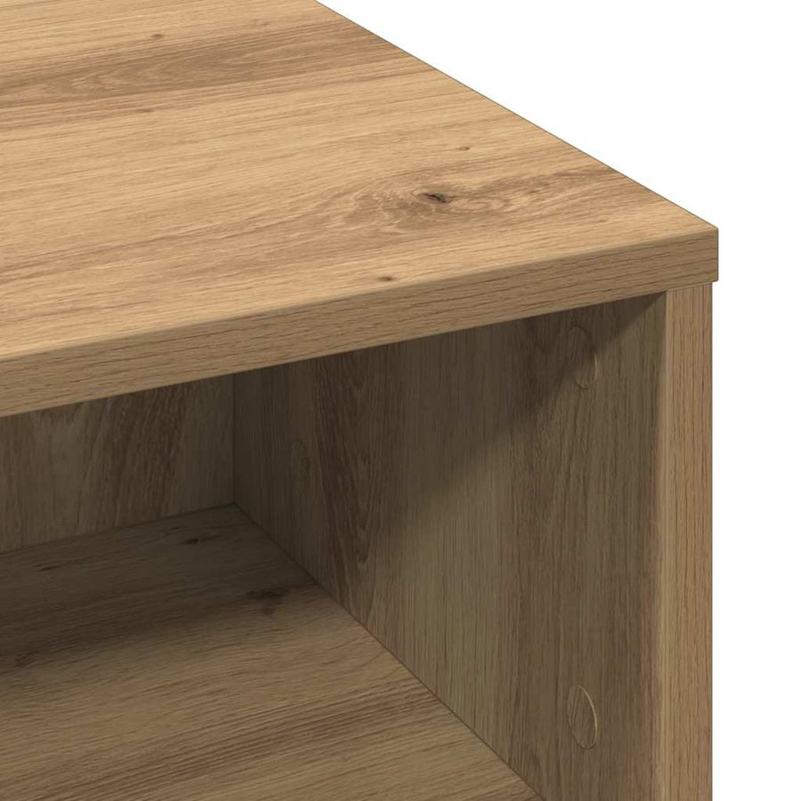 Salontafel 60X60X30 Cm Bewerkt Hout Artisanaal Eiken