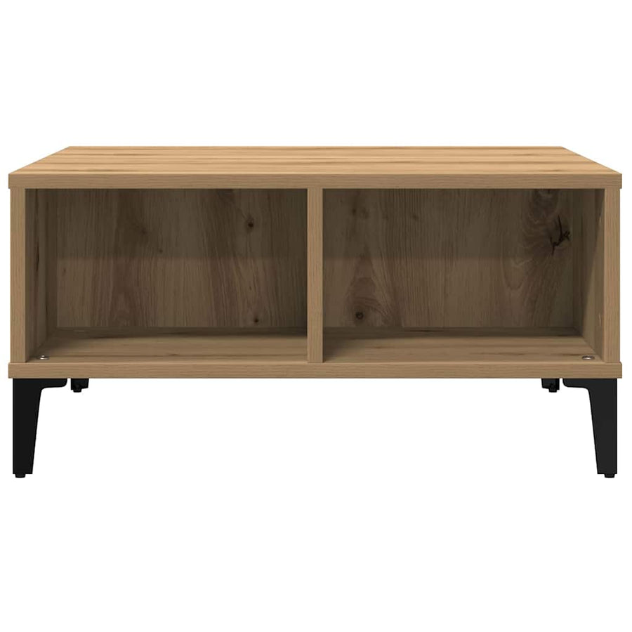 Salontafel 60X60X30 Cm Bewerkt Hout Artisanaal Eiken