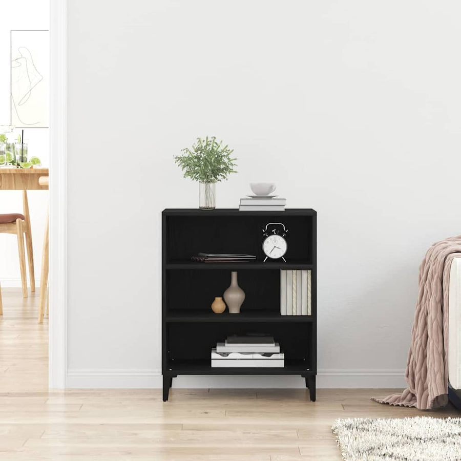 Dressoir Zwart Eiken 57 x 35 x 70 cm Bewerkt hout