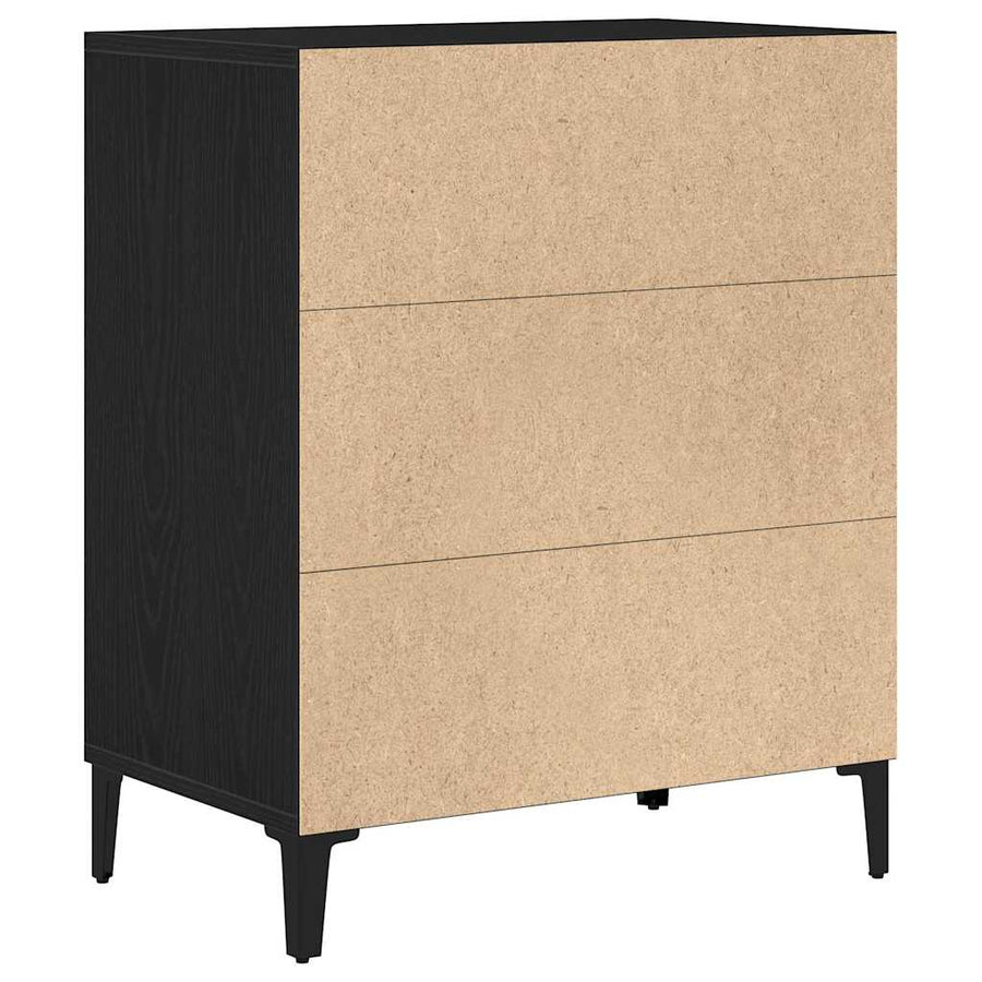 Dressoir Zwart Eiken 57 x 35 x 70 cm Bewerkt hout