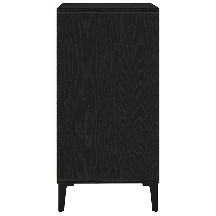 Dressoir Zwart Eiken 57 x 35 x 70 cm Bewerkt hout