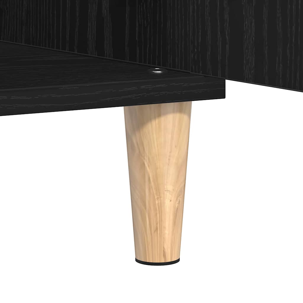 Dressoir Zwart 60 x 35 x 70 cm Bewerkt hout