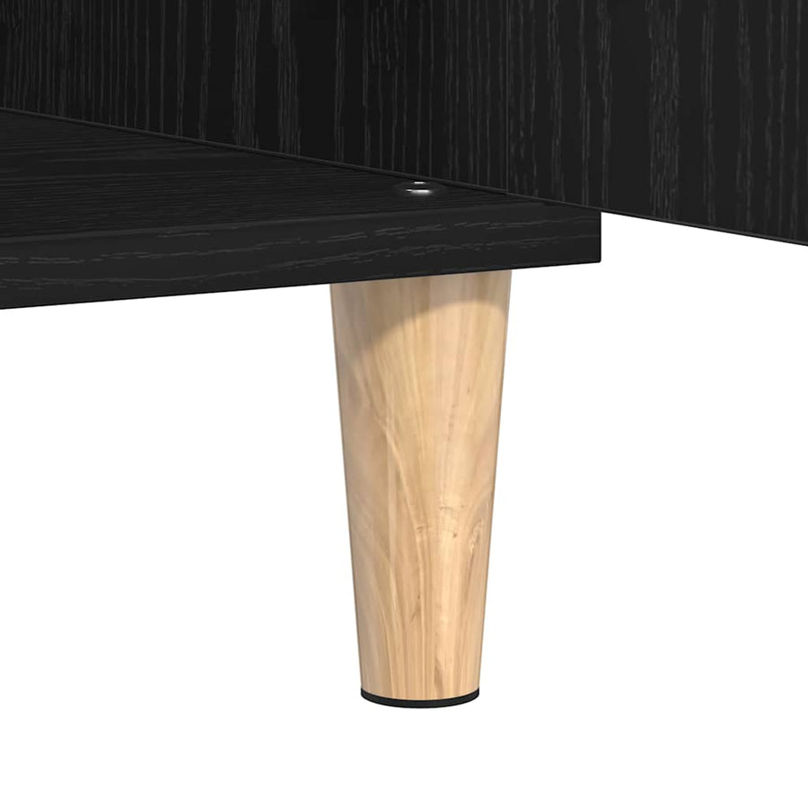Dressoir Zwart 60 x 35 x 70 cm Bewerkt hout