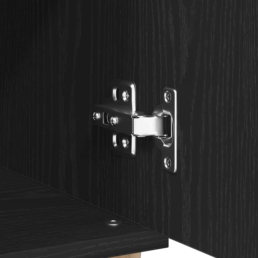 Dressoir Zwart 60 x 35 x 70 cm Bewerkt hout