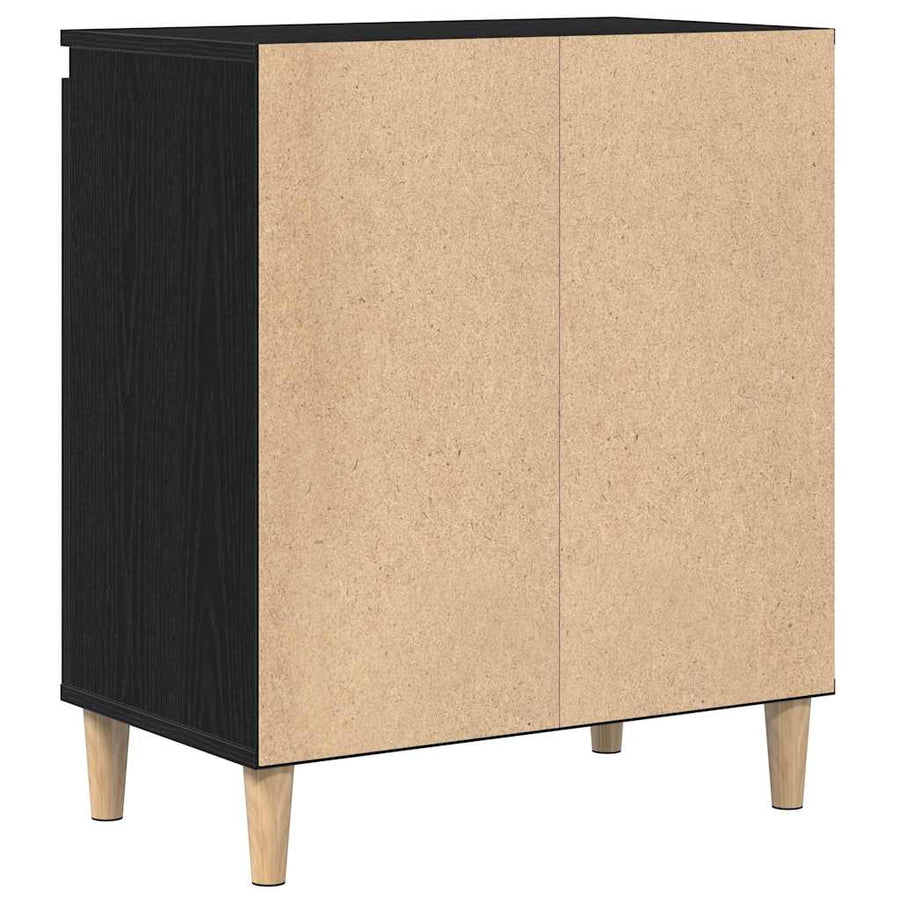Dressoir Zwart 60 x 35 x 70 cm Bewerkt hout