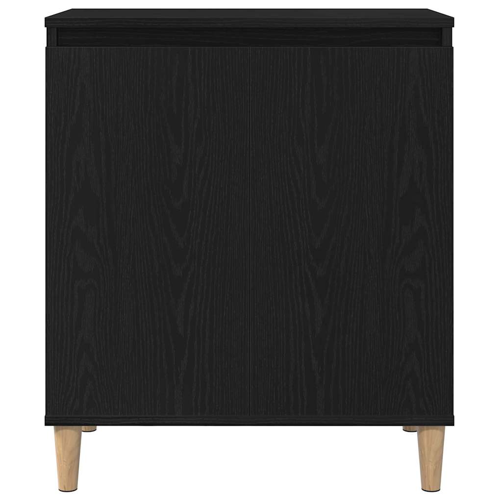 Dressoir Zwart 60 x 35 x 70 cm Bewerkt hout