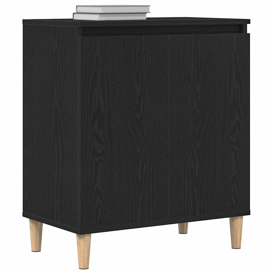Dressoir Zwart 60 x 35 x 70 cm Bewerkt hout