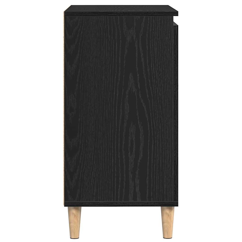 Dressoir Zwart 60 x 35 x 70 cm Bewerkt hout