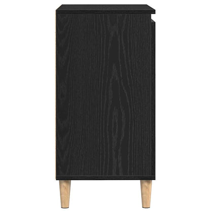 Dressoir Zwart 60 x 35 x 70 cm Bewerkt hout
