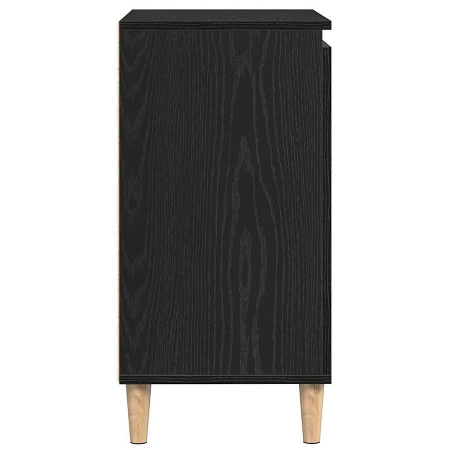 Dressoir Zwart 60 x 35 x 70 cm Bewerkt hout