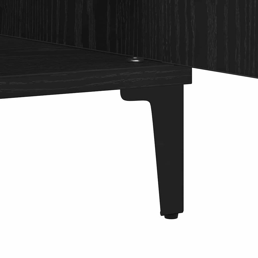 Dressoir Zwart Eiken 60 x 35 x 70 cm Bewerkt hout