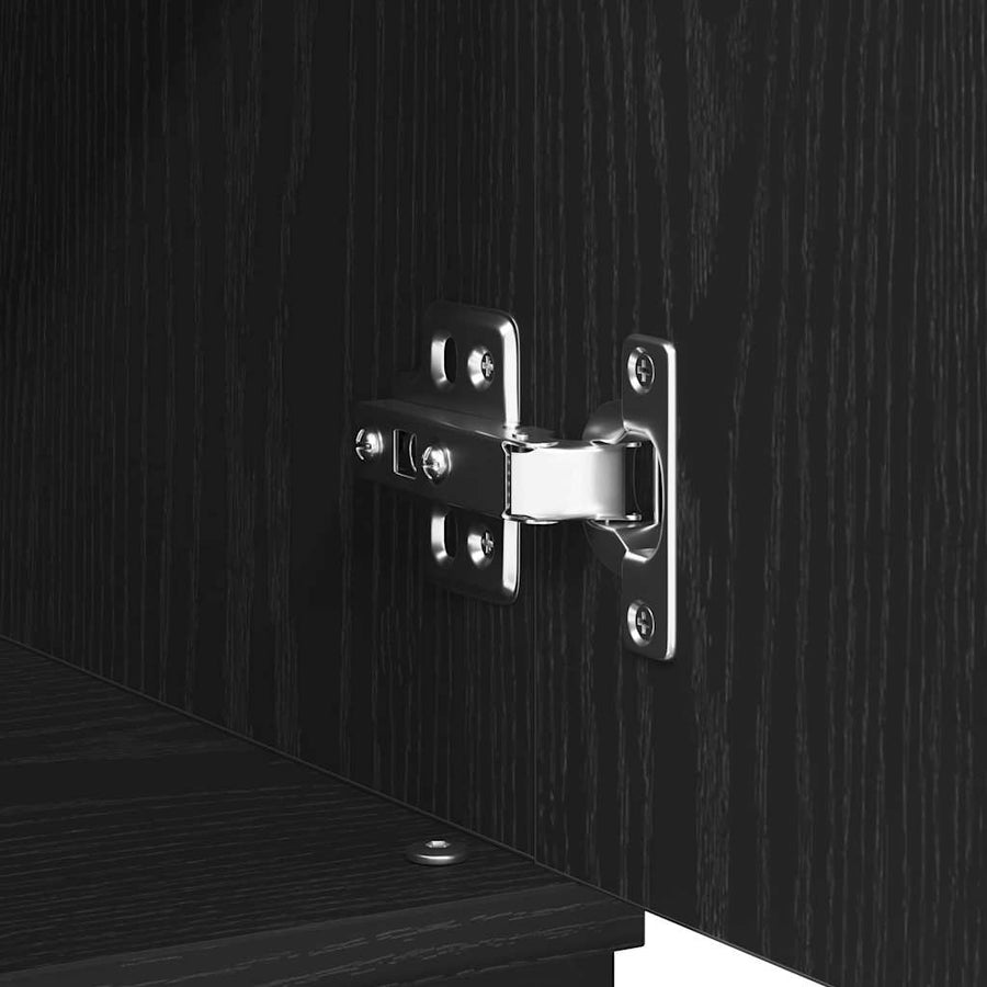 Dressoir Zwart Eiken 60 x 35 x 70 cm Bewerkt hout