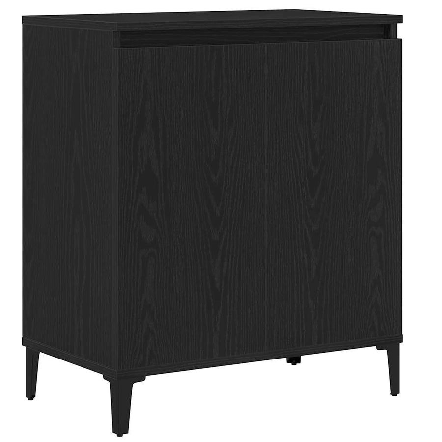 Dressoir Zwart Eiken 60 x 35 x 70 cm Bewerkt hout