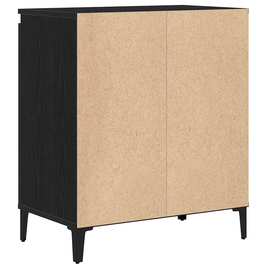 Dressoir Zwart Eiken 60 x 35 x 70 cm Bewerkt hout